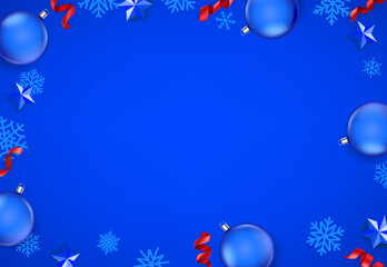 Aufkleber - Winter holidays blue vector background