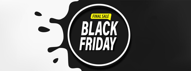 Poster - Black friday final sale. Vector banner with copy space