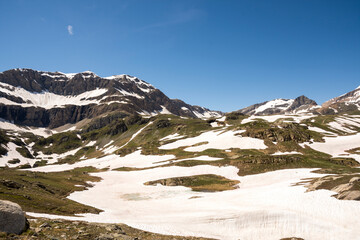 Wall Mural - landscape mountain between Ceresole Reale and the Nivolet hill around serrù lake, Agnel lake, Nivolet lake in Piedmont in Italy