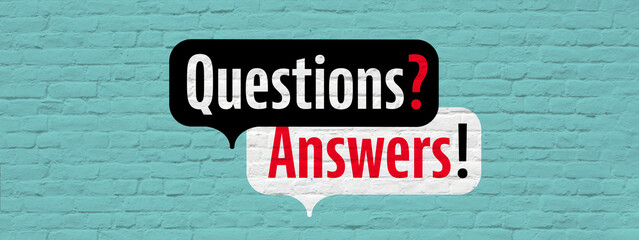 Canvas Print - Questions answers	