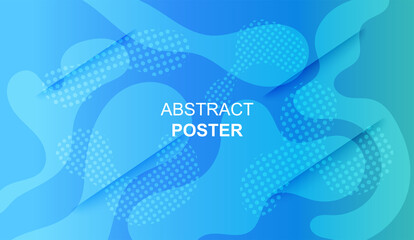 Wall Mural - futuristic gradient poster. modern banner with abstract shapes, dots, shadows and space for text. wa