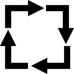 Poster - Curved arrow. arrows sign. Vector Icons. Isolated on a white background