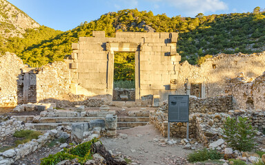 Wall Mural - Ruins of ancient city Olympus (Olympos) in Cirali, Antalya province, Turkey. Olympos national park.