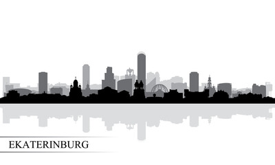 Ekaterinburg city skyline silhouette background