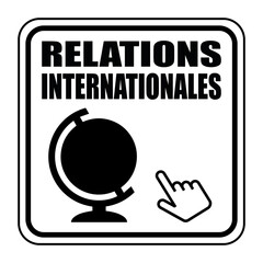 Sticker - Logo relations internationales.