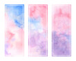 © Asrulaqroni - Set colorful abstract texture frame background with watercolor