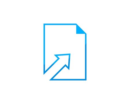 Simple paper document with arrow up inside