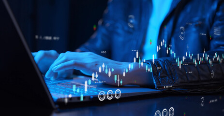Aufkleber - stock exchange market and business investment, corporate finance economy stock graph chart price wit