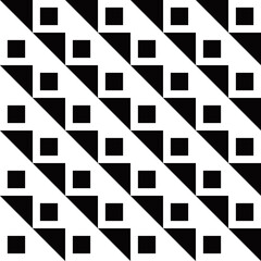 Poster - Ladder of triangles and squares. Black color of forms and white background.