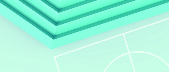 Aufkleber - Abstract Geometric shapes. Checkmark and Business concept inspiration and Target on the green.banner,website,Copy Space,poster,Card -3d Rendering