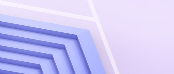 Aufkleber - Abstract Geometric shapes. Creative idea Business concepts and ladders with Target Arrow success Concept on Purple. banner, Copy Space -3d Rendering