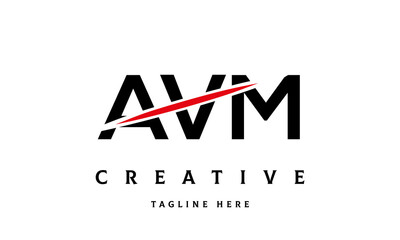 Wall Mural - AVM creative cut three latter logo