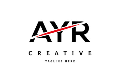 AYR creative cut three latter logo