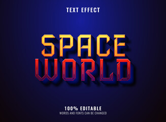 Wall Mural - fantasy dark yellow red space world text effect perfect for game logo title