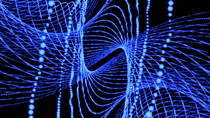 Fototapete - blue abstraction on a black background.