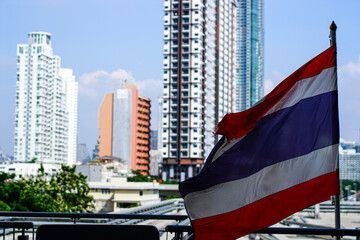 Sticker - city skyline with skyscrapers