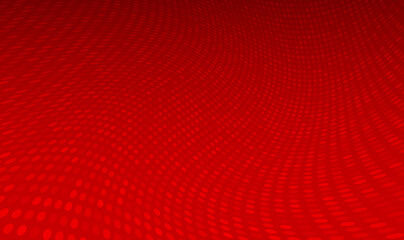 Poster - Abstract halftone dots background in red colors. Futuristic twisted grunge pattern, dot, circles. Bright and rich background in pop art style. Modern futuristic simple dots pattern. Vector EPS10.