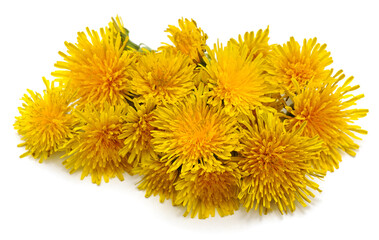 Sticker - Bouquet of yellow dandelions.