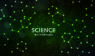 Poster - DNA molecule structure background. Abstract background with molecule DNA. Medical, research, chemistry, biotechnology, science and technology concepts. Vector illustration EPS10.
