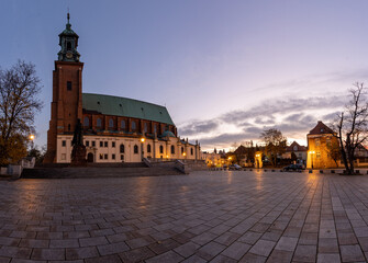 the cathedral in gniezno in the morning