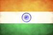 インドの国旗の手描きビンテージ風イラスト
