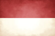 インドネシアの国旗の手描きビンテージ風イラスト