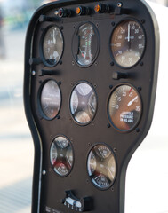 Canvas Print - Internal of cockpit with its instruments.