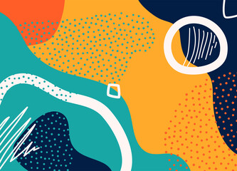 Poster - pattern background with abstract form, organic shapes vector illustration. wave texture poster in mi