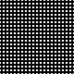 Poster - Black mesh with white identical incomprehensible shapes.