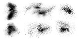 Fototapeta  - Elements of spray paint, set of ink blots. Vector illustration