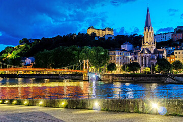 Wall Mural - Saint George's footbridge in Lyon