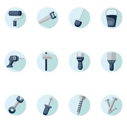 Wall Mural - Construction hardware, illustration, vector, on a white background.