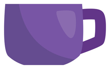 Poster - Purple mug, illustration, vector, on a white background.