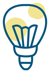 Wall Mural - Brainstorming lightbulb, illustration, vector, on a white background.