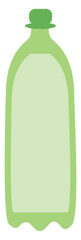 Poster - Green plastic bottle, illustration, vector, on a white background.