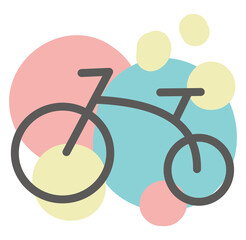 Canvas Print - Small bike, illustration, vector, on a white background.