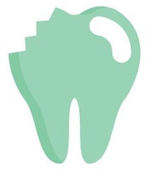 Wall Mural - Bad tooth, illustration, vector, on a white background.