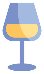 Sticker - White wine, illustration, vector, on a white background.