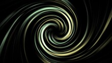 Abstract Twister Infinite Loop. 3d Rendered Swirl Effect. Hypnotic Spirals. Dreamy Green Vortex.