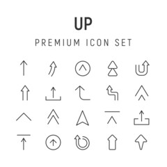Poster - premium pack of up line icons.
