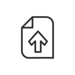 Poster - Premium upload line icon for app, web and UI.