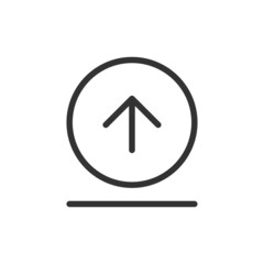 Poster - Upload thin line icon.