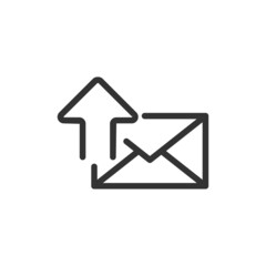 Poster - Upload line icon in trendy style.