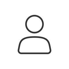 Sticker - Simple user line icon.