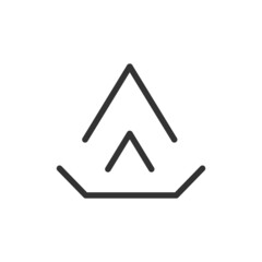 Poster - Upload line icon, sign or symbol.