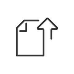 Poster - Thin line icon of upload.