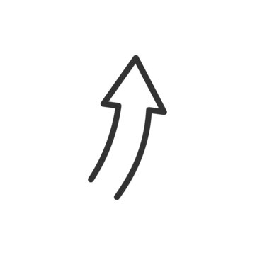 Up line icon in trendy style.