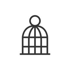 Sticker - Cage minimal line icon.