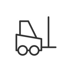 Poster - Vector forklift line icon.