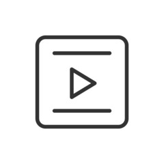 Poster - simple video line icon.